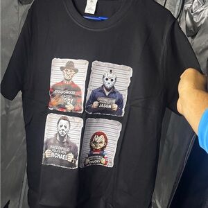 Black Graphic horror T-Shirt